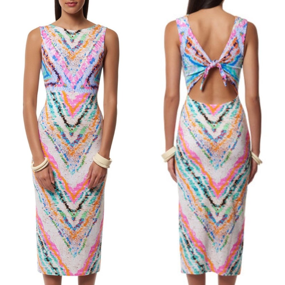 Mara Hoffman Rainbow Tie Back Dress